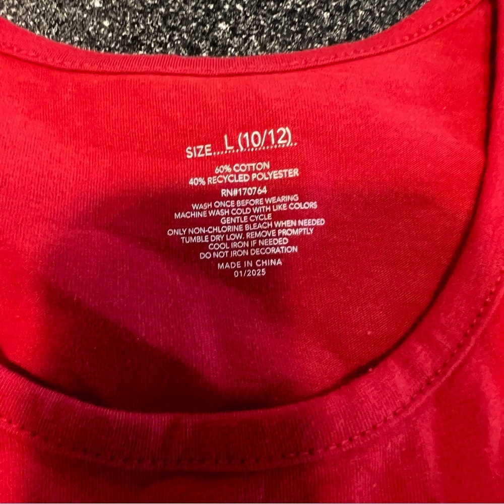NWT Boy's Red Athletic Tank Top Size L(10/12) - Picture 5 of 5